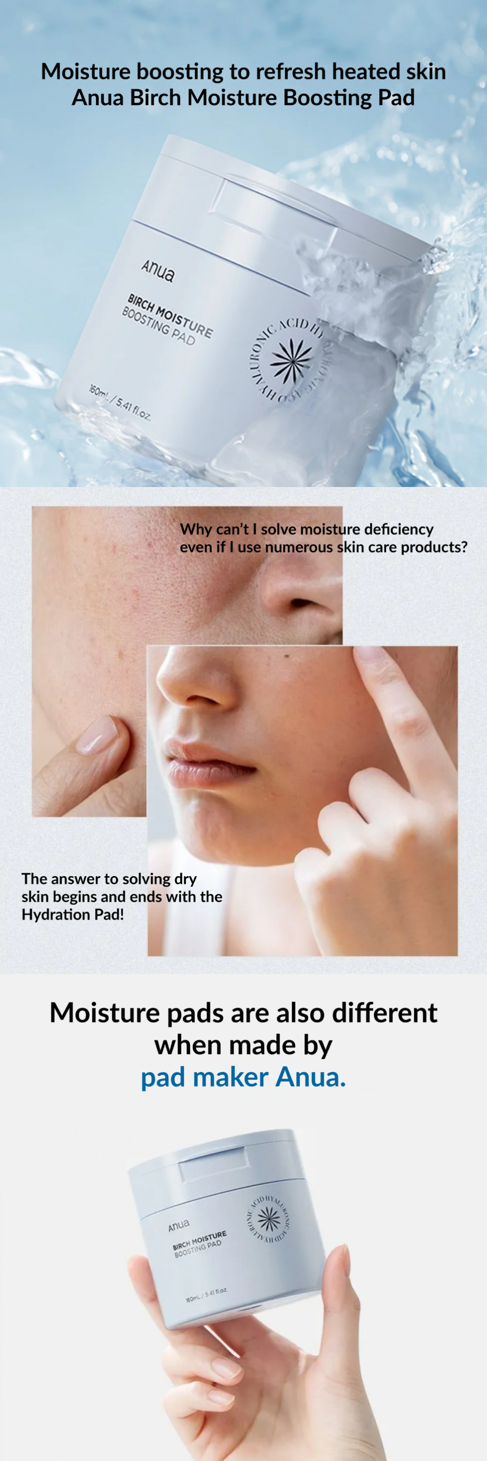 Birch Moisture Boosting Pad 160ml (70ea)